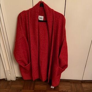 Chic Red Women's Cardigan